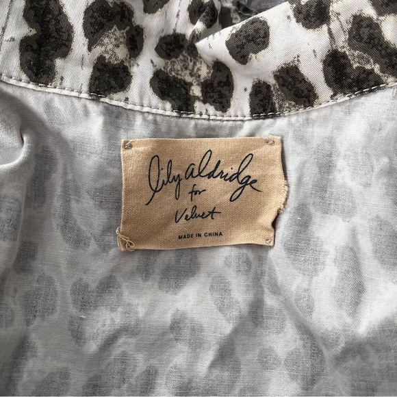Lily Aldridge For Velvet Leopard Print Utility Jacket, Sz M - Picture 12 of 13